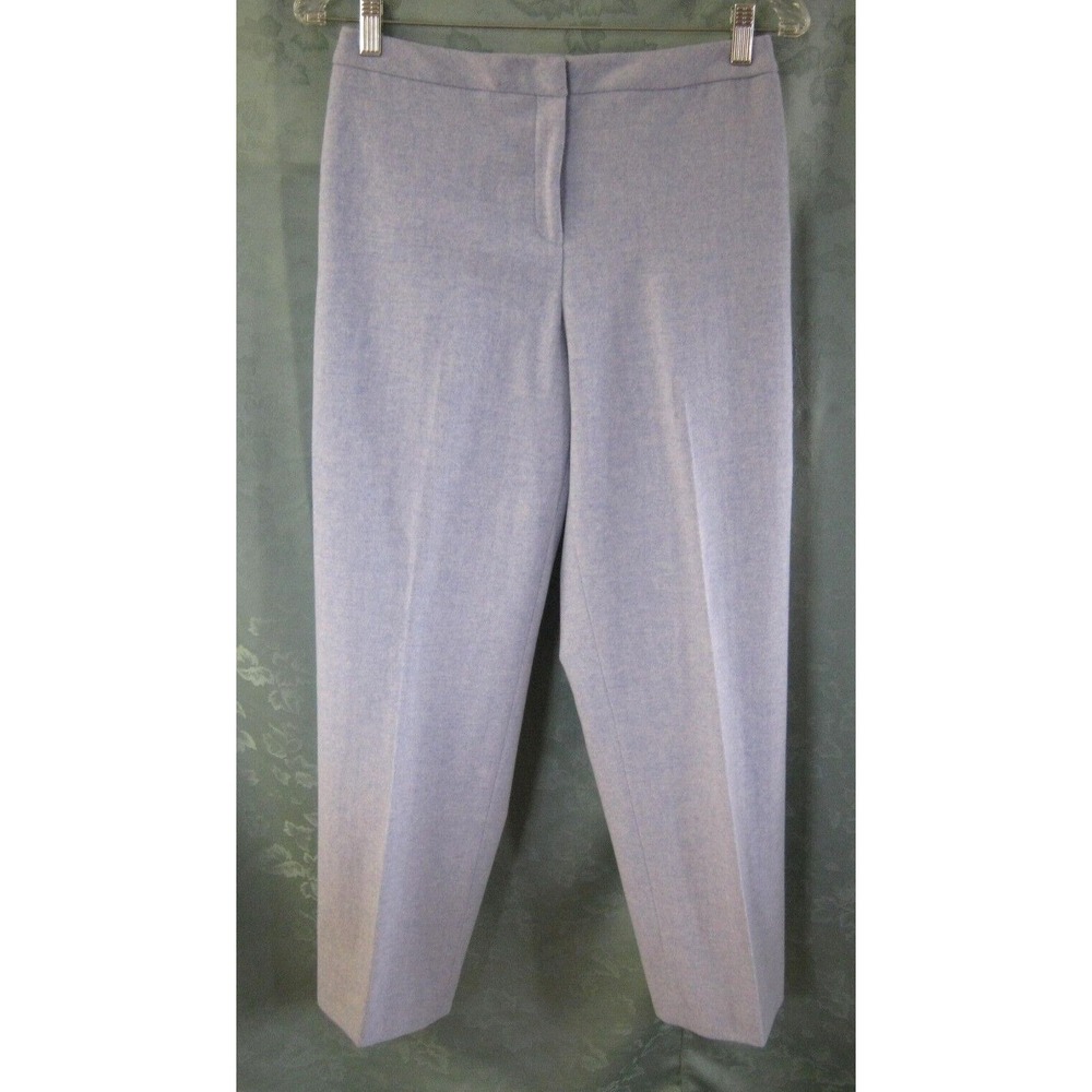 Saks Fifth Ave REAL CLOTHES Pants Size 8P 8 Petite Blue Wool Cashmere Blend